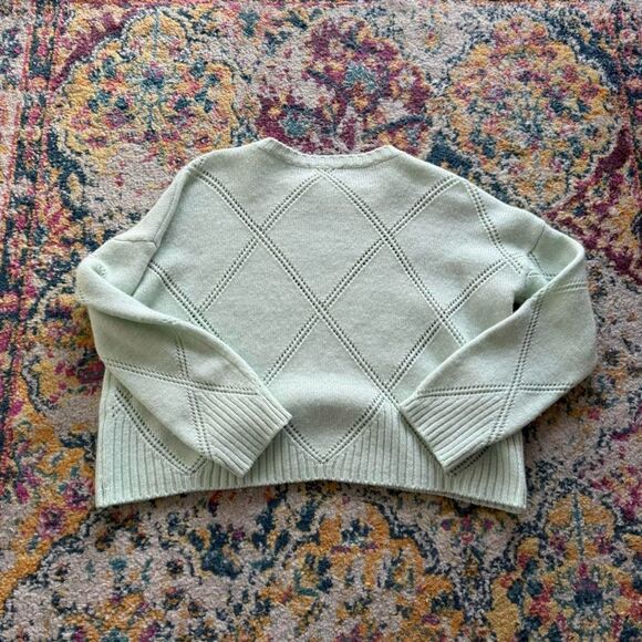Pastel Mint Italian Knit Sweater by Bartolini — Soft Wool Blend (XS–S) - Picture 6 of 6